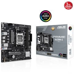 Asus PRIME A620M-E-CSM AMD A620 AM5 DDR5 6400 DP HDMI VGA M2 USB 3.2 Aura RGB mATX Anakart 90MB1F50-M0EAYC