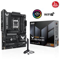 Asus TUF Gaming B850-PLUS WIFI AMD B850 AM5 DDR5 8000DP HDMI 3x M.2 USB3.2 WiFi7 Aura RGB Anakart 90MB1J30-M0EAY0