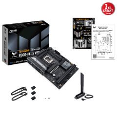 Asus TUF Gaming B860-PLUS WIFI DDR5 8666MHz USB 3.2 Gen2x2 Type-C WiFi 7 BT 2.5G LAN AURA RGB ATX Anakart 90MB1JL0-M0EAY0