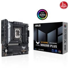 Asus TUF Gaming B860M-PLUS DDR5 8800MHz USB 3.2 Gen2x2 Type-C 2.5G LAN AURA RGB mATX Anakart 90MB1JW0-M0EAY0