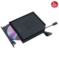 Asus ZenDrive V1M Harici İnce DVD Yazıcı USB Type-C M-Disc Destekli Siyah Optik Sürücü 90DD02L0-M29000
