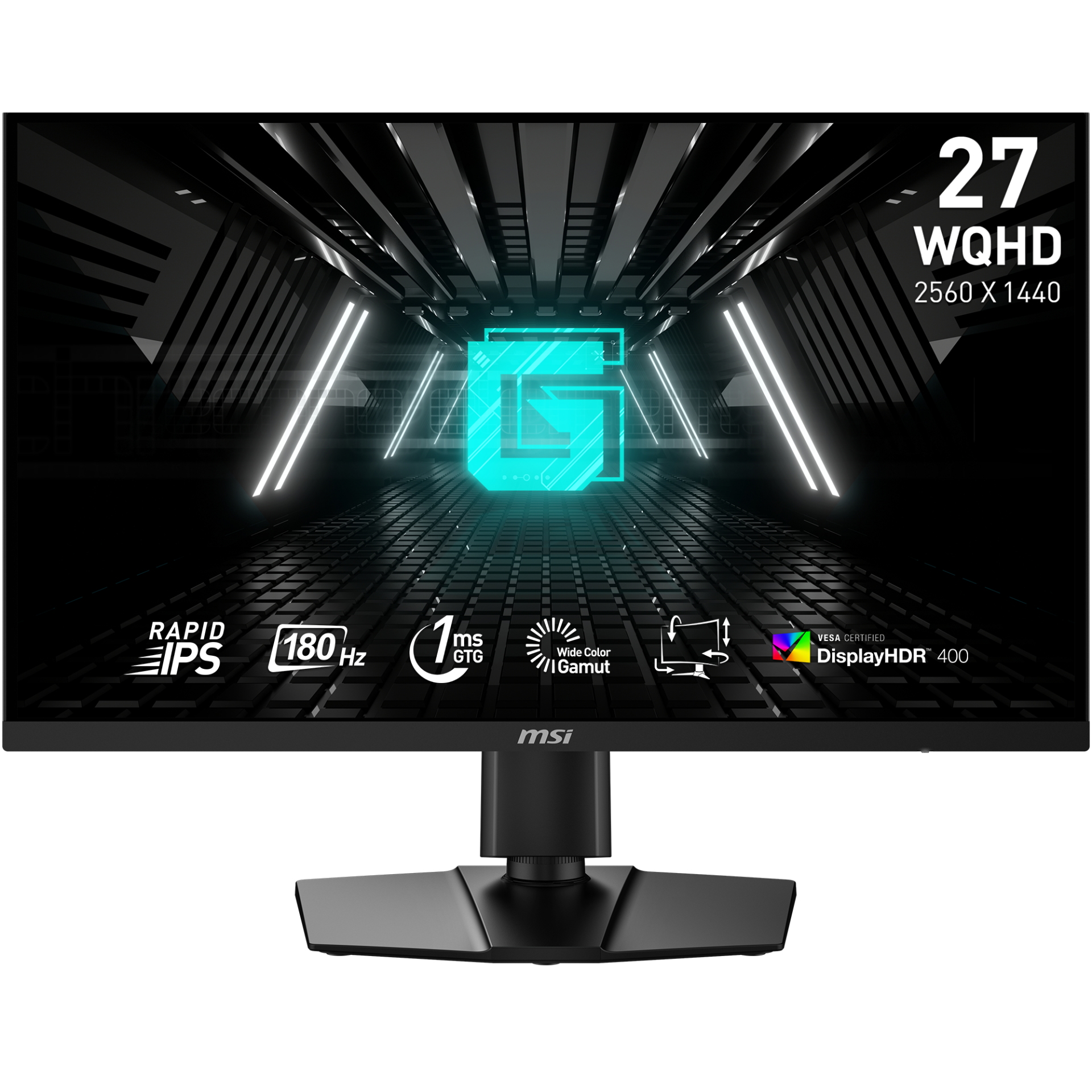 MSI G274QPF E2 27'' WQHD FLAT RAPID IPS 180HZ 1MS ADAPTIVE-SYNC PIVOT GAMING MONITOR