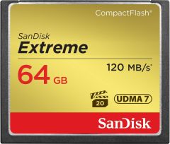 SanDisk Extreme CompactFlash 64GB SDCFXSB-064G-G46 120MB/s VPG-20 DSLR Hafıza Kartı