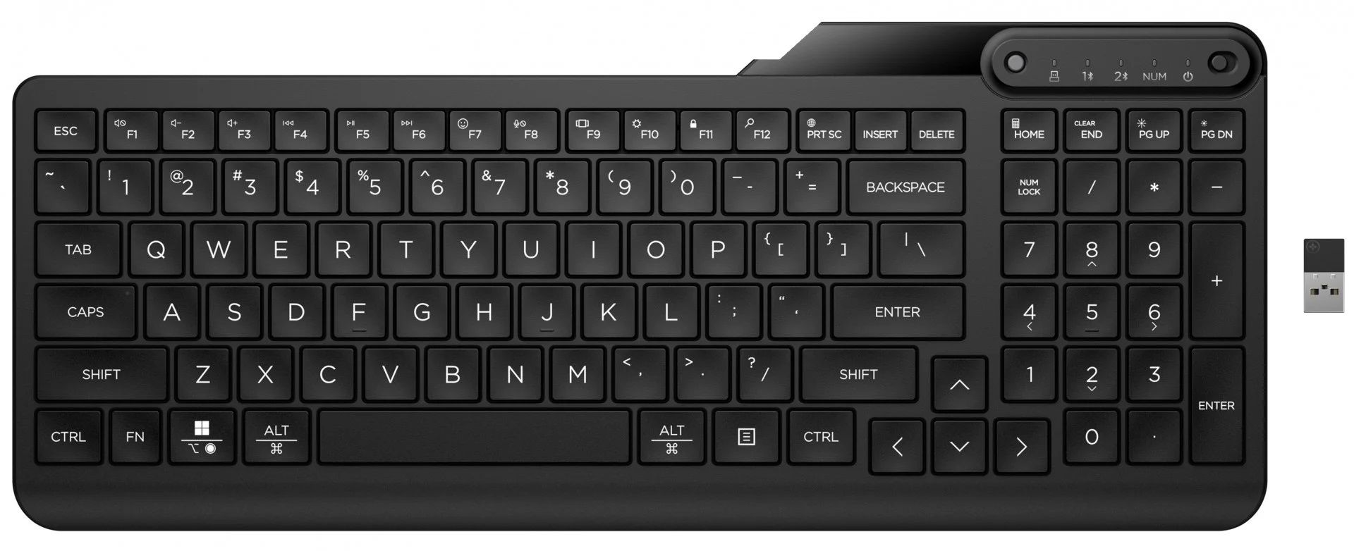 HP 475 Çift Modlu Unifying Bluetooth Kablosuz Klavye Siyah 7N7B9AA