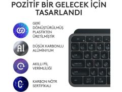 Logitech MX Keys S Bluetooth ve Wireless Kablosuz Klavye 920-011594 + MX Master 3S Mouse 910-006559
