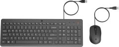 HP 150 Kablolu Klavye Mouse Seti Türkçe Siyah 240J7AA