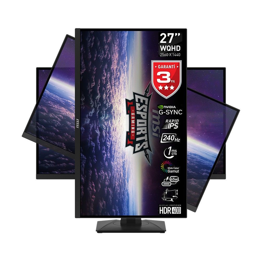 MSI G274QPX 27 RAPID IPS WQHD 240HZ 1MS G-SYNC GAMING MONITOR