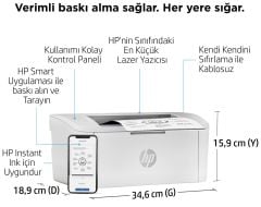 HP LaserJet M111w Wi-Fi Mono Lazer Yazıcı 7MD68A