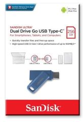 SanDisk Ultra Dual Drive Go 256GB SDDDC3-256G-G46NB USB & Type-C Flash Bellek Navy Blue