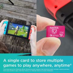 SanDisk Nintendo Switch 256GB 100MB/s microSDXC Fortnite Hafıza Kartı SDSQXAO-256G-GN6ZG