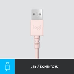 Logitech H390 USB Gürültü Önleyici Mikrofonlu Kulaklık - Gül 981-­001281
