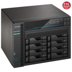 Asustor Lockerstor 8 AS6508T Intel C3538 8GB RAM 8 Yuvalı NAS Depolama Cihazı