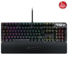 Asus TUF Gaming K3 Aura Sync RGB Red Switch Bilek Destekli Mekanik Gaming Klavye 90MP01Q0-BKYA00