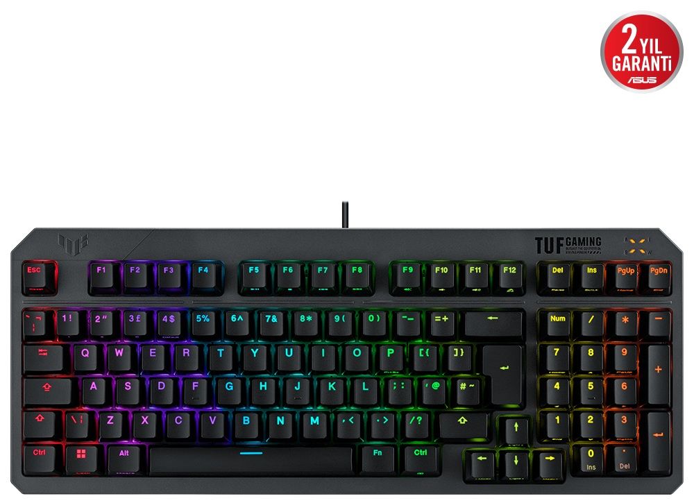 Asus TUF Gaming K3 Gen II Blue Switch TR Q Optik-Mekanik RGB IP57 Aura Sync Gaming Klavye 90MP0392-BKYA00