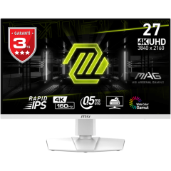MSI MAG 274URFW 27'' UHD FLAT RAPID IPS 160HZ 0.5MS GTG FREESYNC PREMIUM  BEYAZ GAMING MONITOR