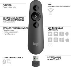 Logitech R500S Kablosuz Sunum Kumandası - Grafit 910-005843