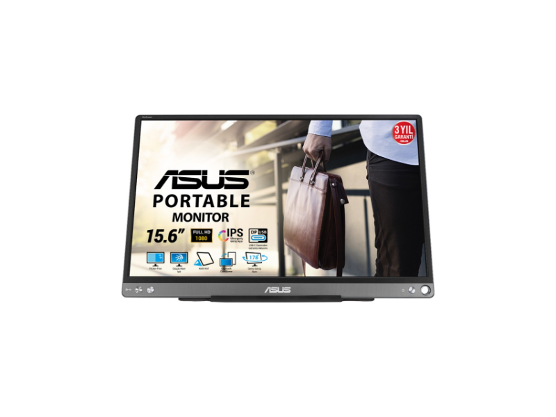 Asus Zenscreen MB16ACE 15.6 IPS 1920x1080 5ms USB-C Mat Ekran USB-C to A Düşük Mavi Işık Monitör 90LM0381-B04170
