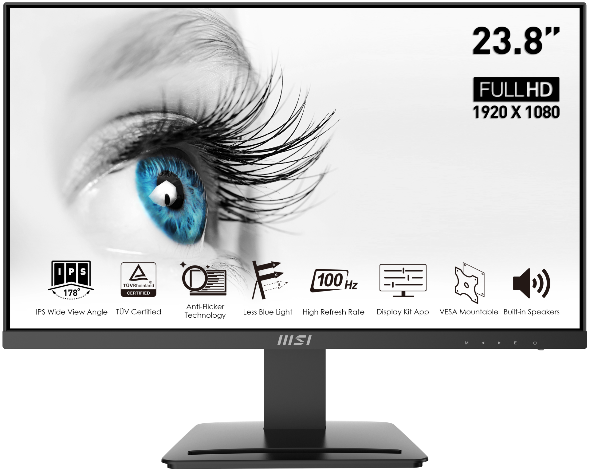 MSI PRO MP243X 24'' FHD IPS 100HZ 1MS FLAT ANTI-GLARE MONITOR