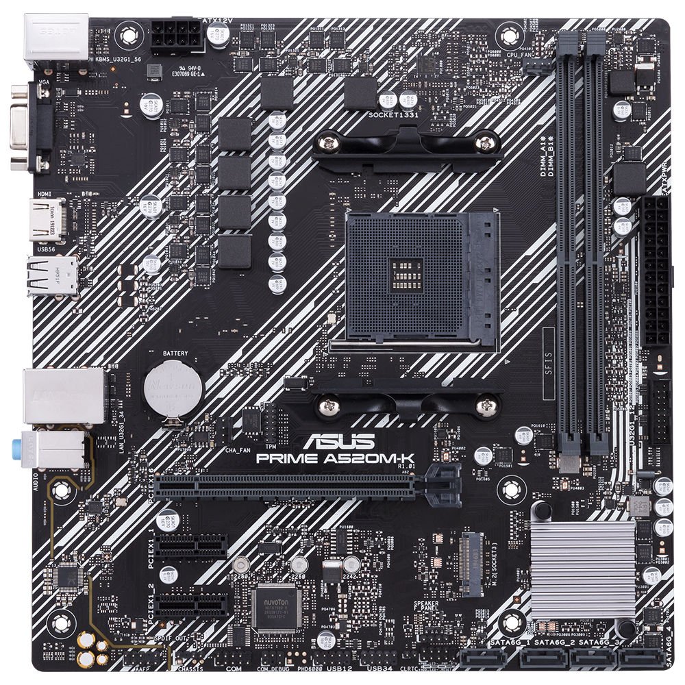 Asus PRIME A520M-K AMD A520 AM4 DDR4 4400 HDMI VGA M2 USB3.2 mATX Anakart 90MB1500-M0EAY0