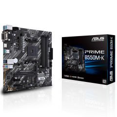 Asus PRIME B550M-K AMD B550 AM4 DDR4 4400 HDMI DVI VGA Çift M2 USB3.2 mATX PCIe 4.0 ECC RAM Desteği 90MB14V0-M0EAY0