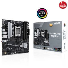 Asus MB PRIME A620M-A-CSM AMD AM5 DDR5 6400 DP HDMI VGA Çift M2 USB3.2 AURA RGB Anakart 90MB1F10-M0EAYC