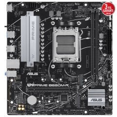 Asus MB PRIME B650M-R AMD B650 AM5 DDR5 7200 HDMI 2x M2 USB3.2 AURA RGB 2.5Gbit LAN mATX Anakart 90MB1H30-M0EAY0