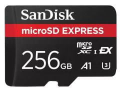 SanDisk microSD Express 256GB 880/650MB/s microSDXC UHS-I 5,3K Kamera Drone Gaming Hafıza Kartı SDSQXFN-256G-GN4NN