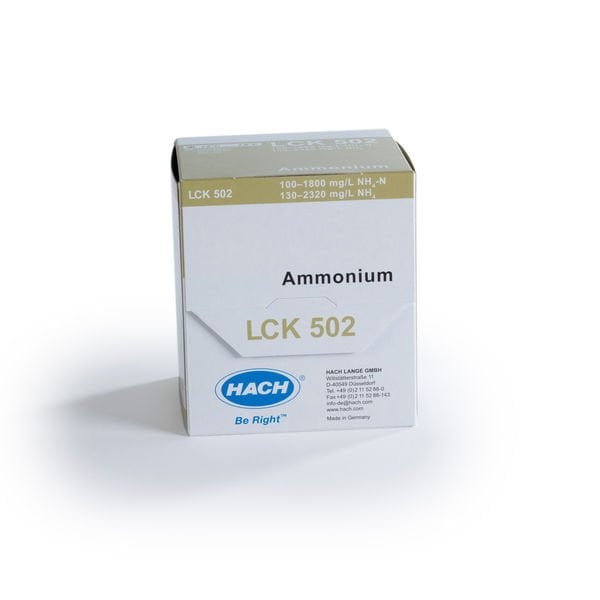 Amonyum küvet testi 100 - 1,800 mg/L NH₄-N, 25 test LCK502