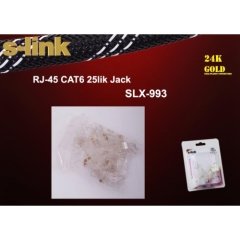 S-link SLX-993 RJ45 CAT6 25'li Paket Konnektör