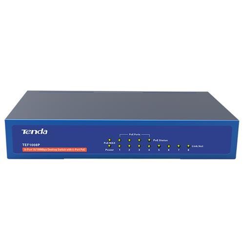 Tenda TEF1008P 8Port 10/100 4xPoE 40W Switch