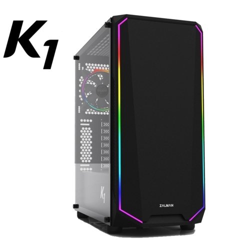 Zalman K1 Mid Tower RGB Kasa Siyah PSU YOK