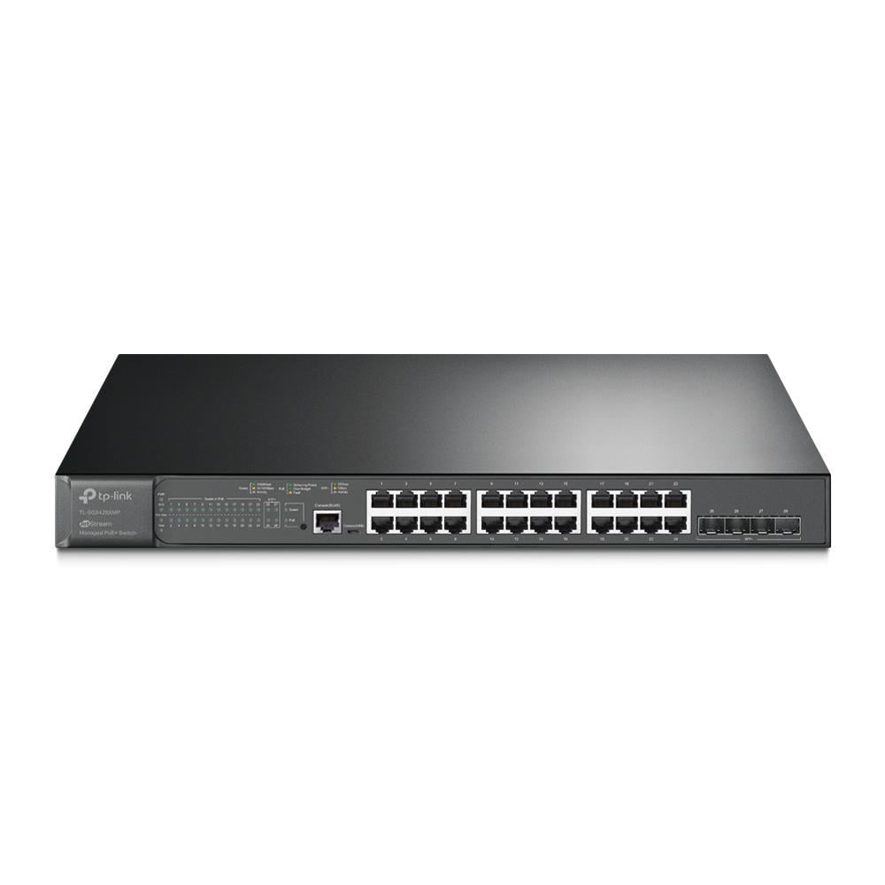 TP-LINK OMADA TL-SG3428XMP 24 PORT GIGABIT + 4X10GB SFP UPLINK YÖNETİLEBİLİR 384W POE RACKMOUNT SWITCH