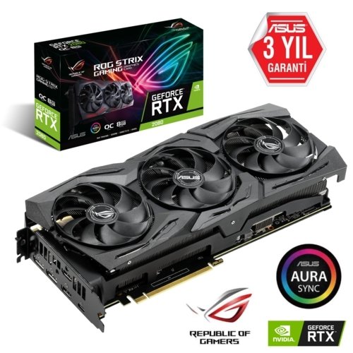 Asus ROG-STRIX-RTX2080-O8G-GAMING 8GB 256Bit