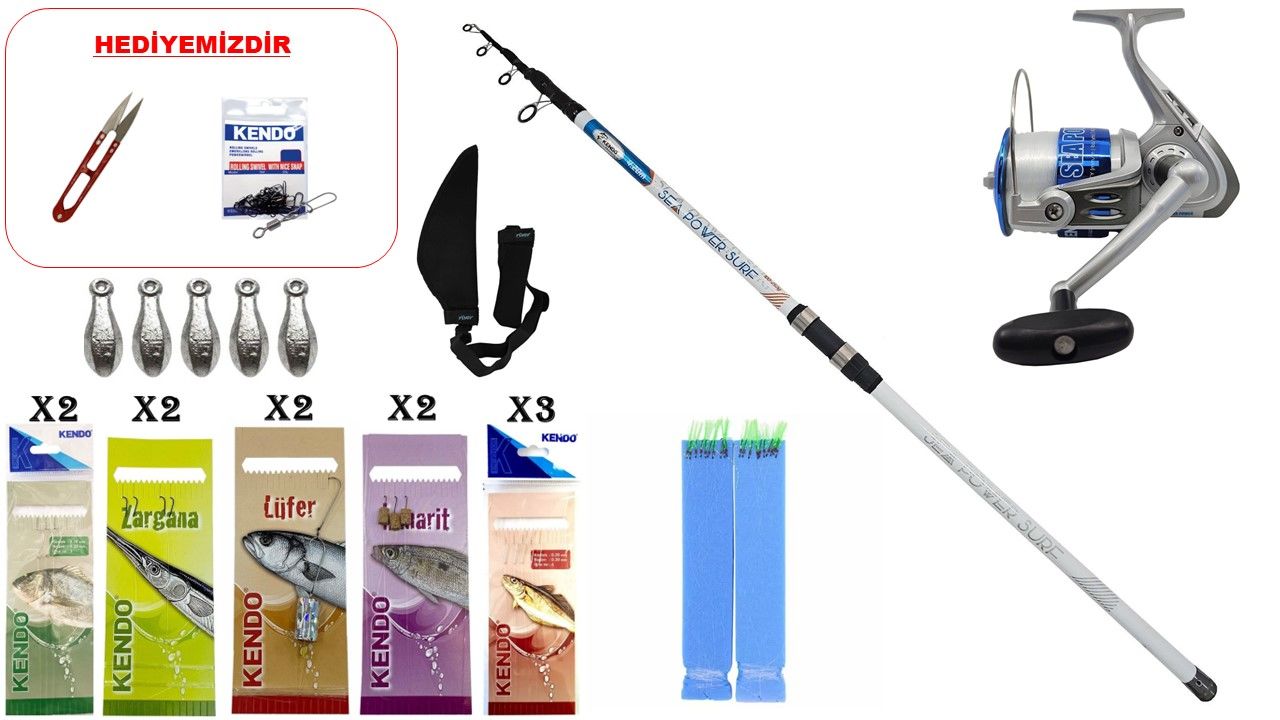 Kendo Sea Power 4.20m 100-250gr & Sea Power 5000 SURF SETİ