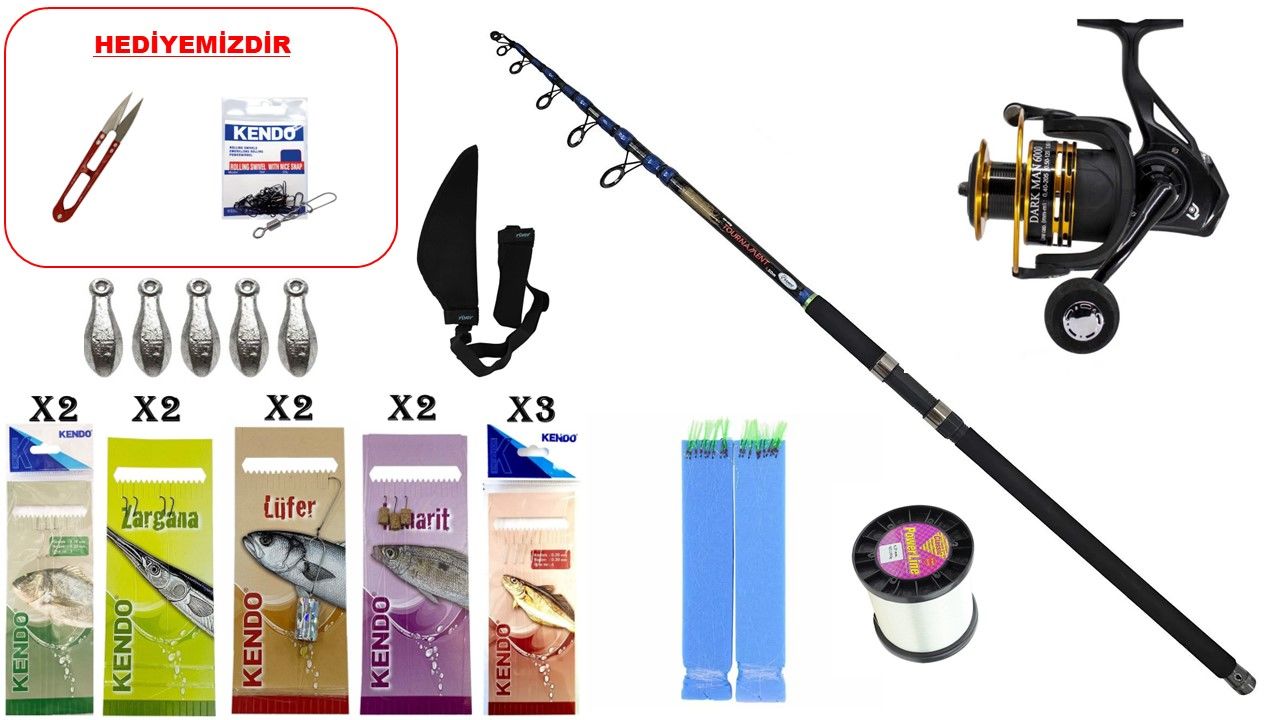 Kendo Tournament 4.00m 100-200gr & Remixon Dark Man 6000 SURF SETİ