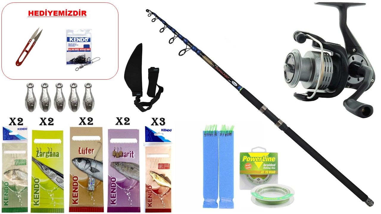 Kendo Tournament 3.50m 100-200gr & Okuma Revenger-55 SURF SETİ