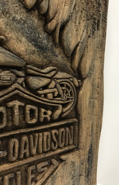 3D Harley-Devidson Ahşap Görünüm Tablo ''El Yapımı''