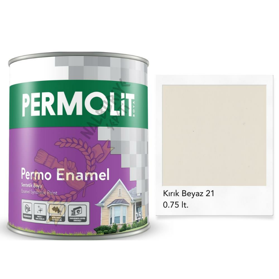 Permolit Enamel Sentetik Yağlı Boya KIRIK BEYAZ 0.75 Lt.