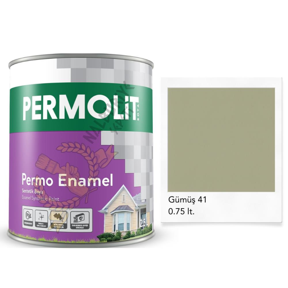 Permolit Enamel Sentetik Yağlı Boya GÜMÜŞ 0.75 Lt.