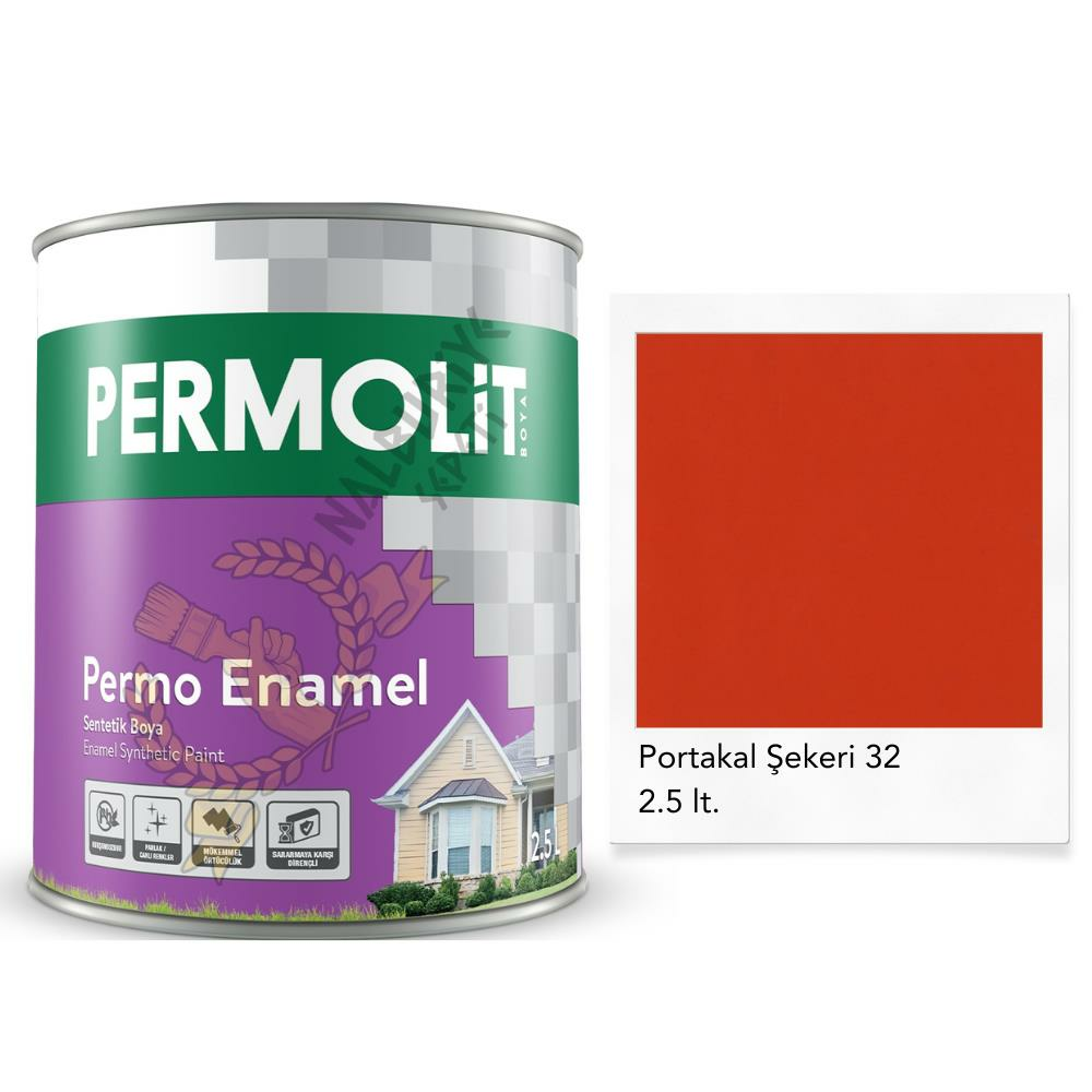 Permolit Enamel Sentetik Yağlı Boya PORTAKAL TURUNCU 2.5 Lt.