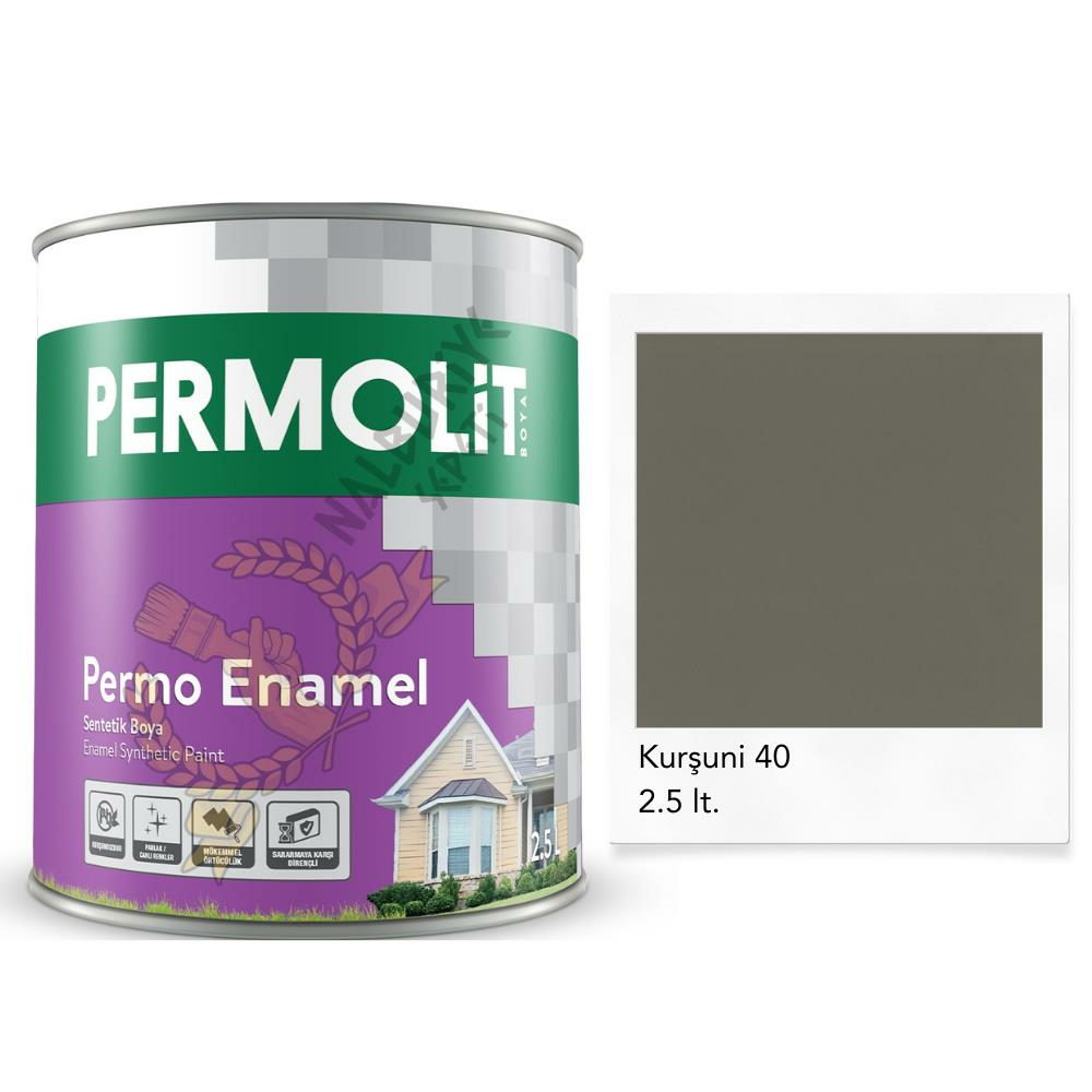 Permolit Enamel Sentetik Yağlı Boya KURŞUNİ GRİ 2.5 Lt.