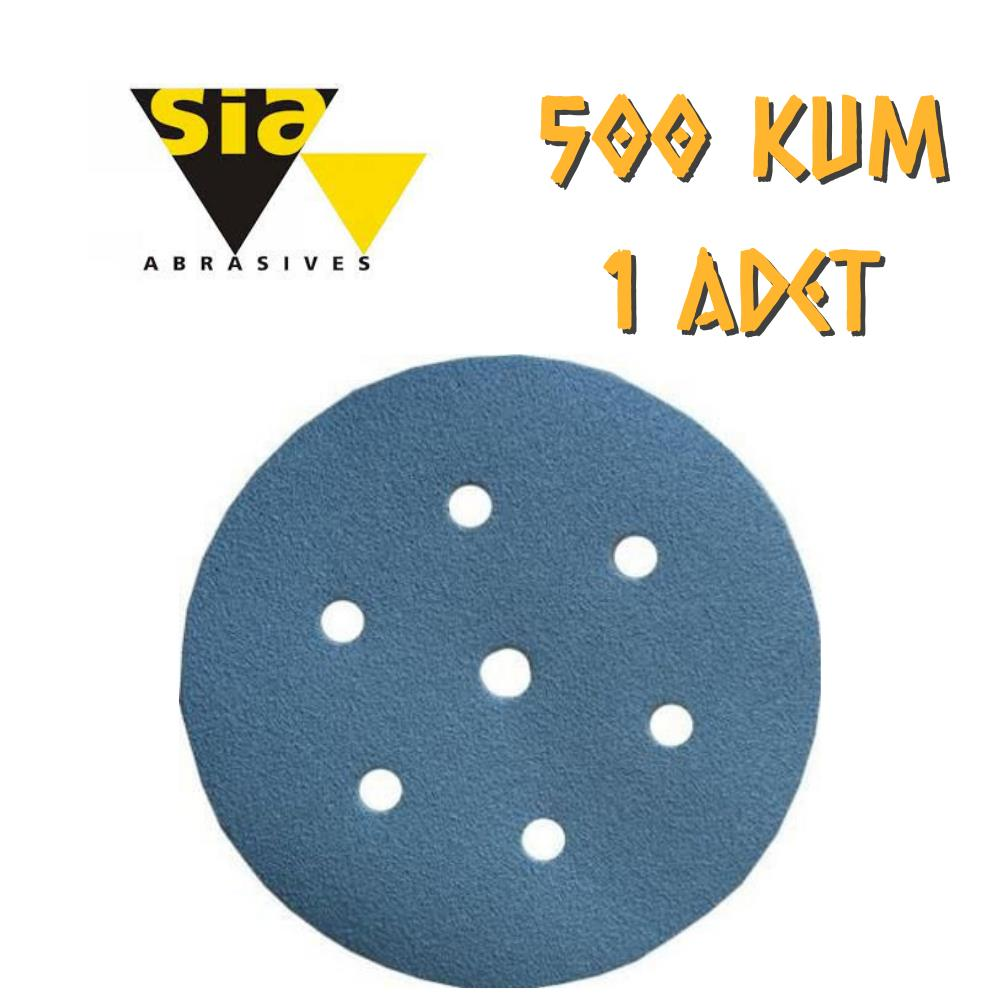 Sia 1949 Hookit 7 Delikli Cırt Zımpara 150 mm - P500 Kum - 1 Adet