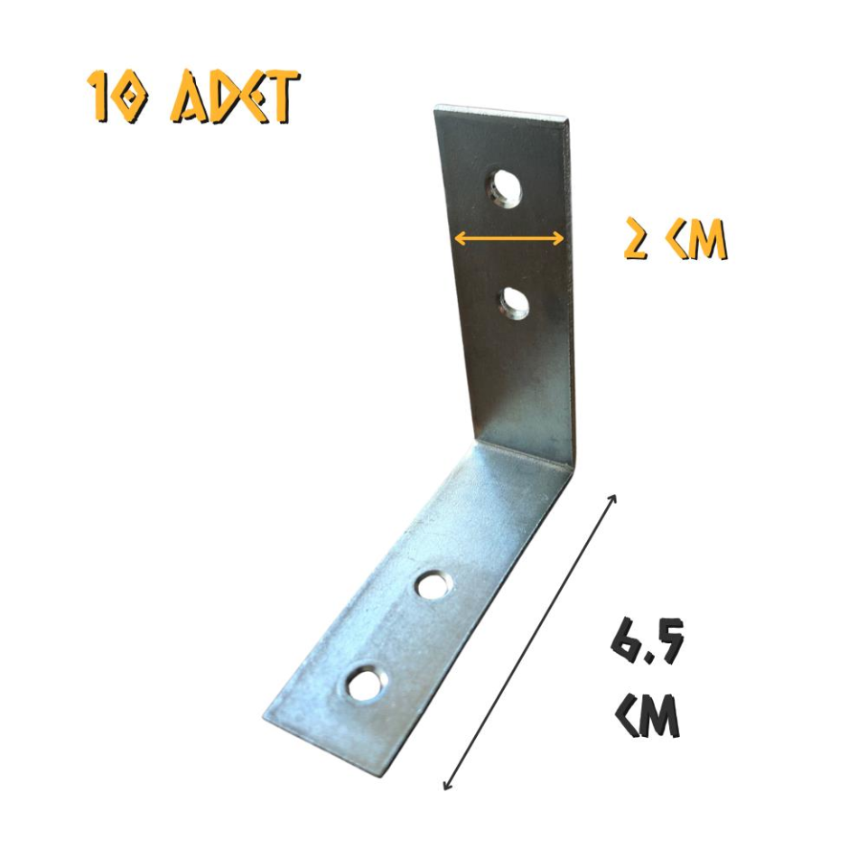 Ersa L Masa Gönye 20x65 mm. - 10 Adet