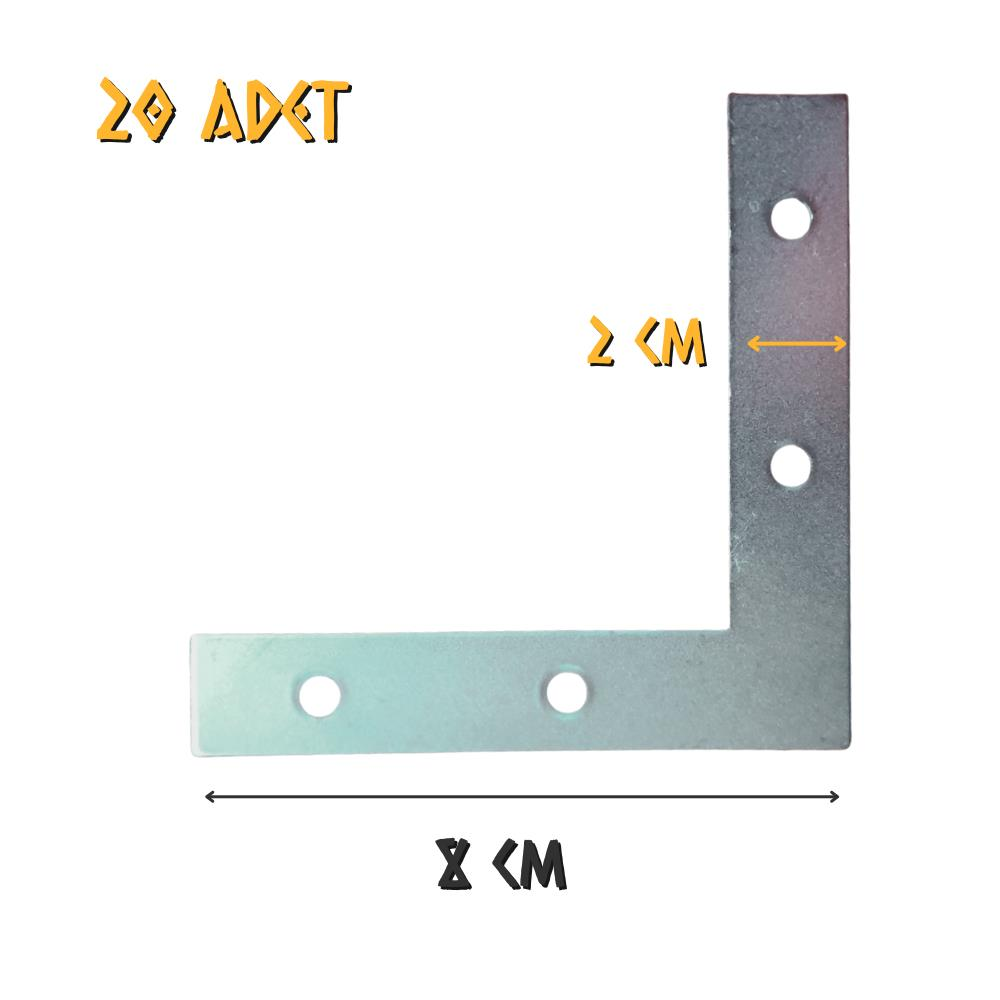 Ersa Düz Sac Gönye No: 8 - 8 cm. - 20 Adet