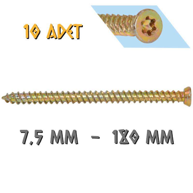 Yağmur Vida Buldex Beton Vidası 7.5x180 mm. - 10 Adet