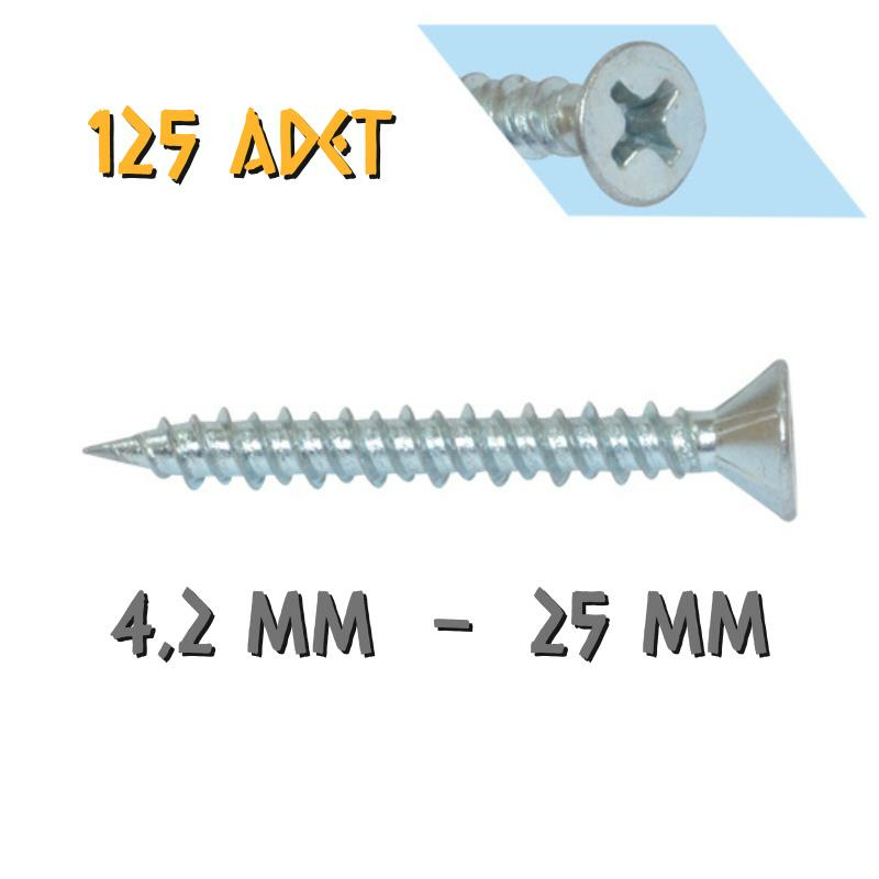 Yağmur Vida Hi-Low PVC İspanyolet Vidası 4.2x25 mm. - 125 Adet