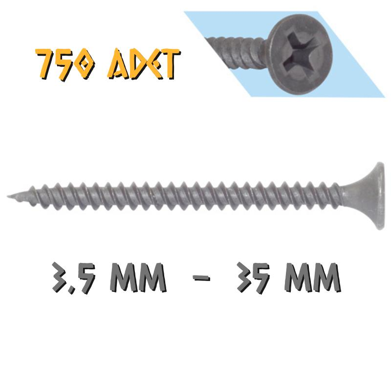 Yağmur Vida Alçıpan Vidası Sivri Uçlu 3.5x35 mm. - 750 Adet