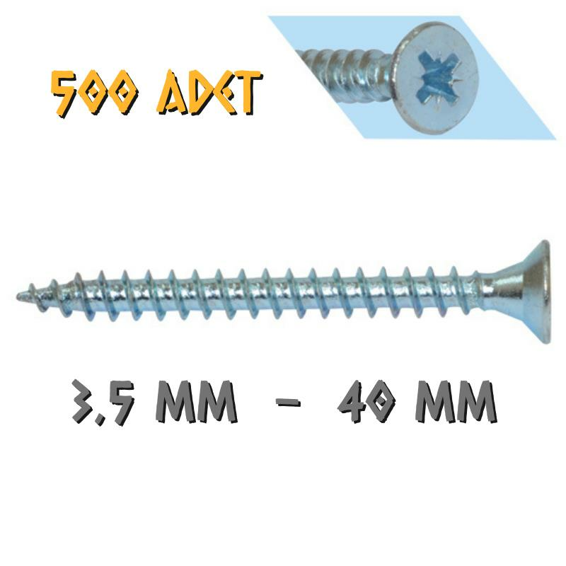 Yağmur Vida Ahşap Sunta Vidası 3.5x40 mm. - 500 Adet