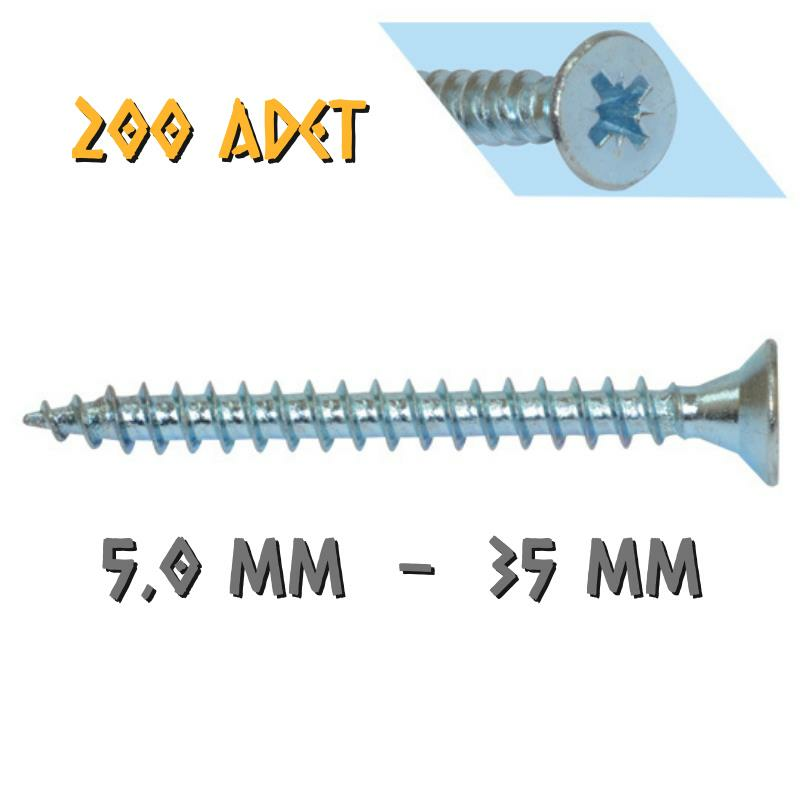 Yağmur Vida Ahşap Sunta Vidası 5.0x35 mm. - 200 Adet