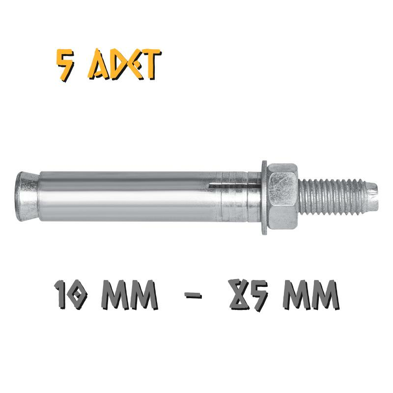 Made Borulu Çelik Dübel 10x85 mm. - 5 Adet